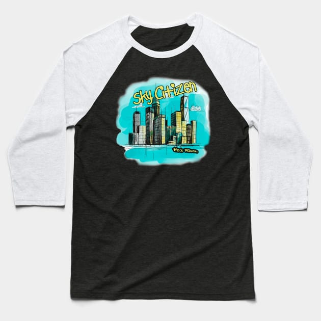 Sky Citizen Baseball T-Shirt by apxteixeira